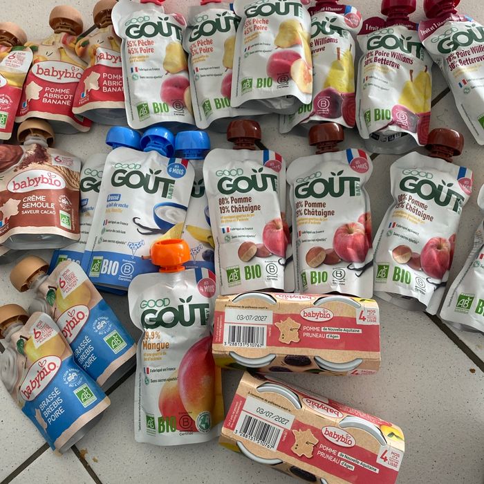 Lot de compotes desserts bébé bio