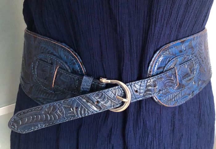 Ceinture large cuir taille 85 85 cm· - photo numéro 4