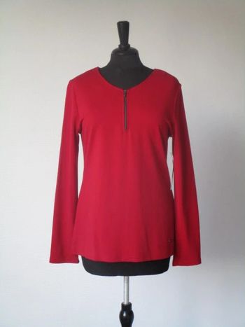 Sweat rouge zip L'atelier d'Anna 38 NEUF