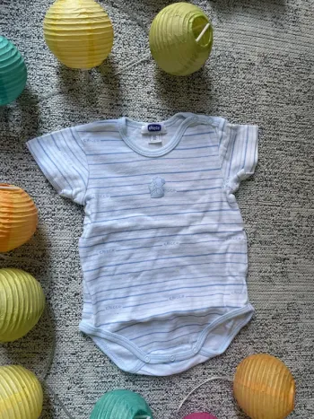 Body bleu rayé 6 mois