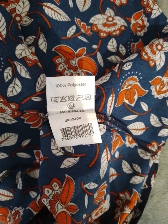 👚 Tunique avec perles aux épaules Gérard Pasquier taille M -100% polyester - photo numéro 7