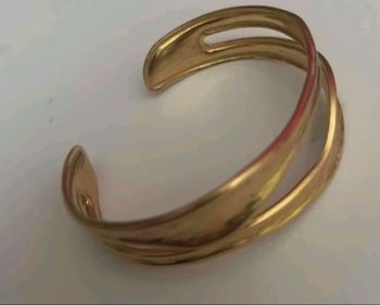 Bracelet ajustable acier inoxydable doré