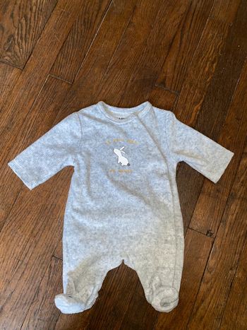 Pyjama velour Kiabi  0 mois