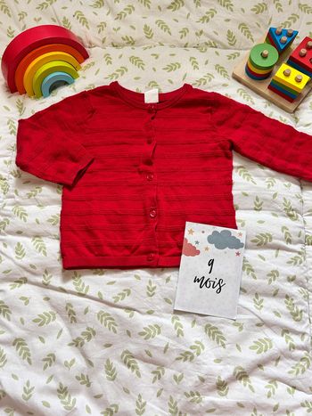 gilet rouge 9 mois H&M