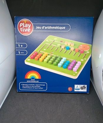 Magnifique jeu en bois  d arithmétique Montessori art playtive neuve prêt à être offert