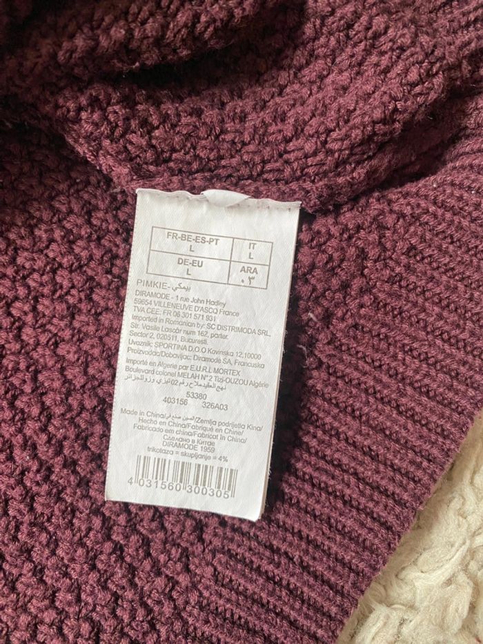 Pull bordeaux Pimkie - photo numéro 3