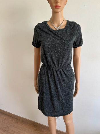 Robe grise chinée à manches courtes Vero Moda taille S TBE