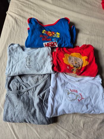 Lot 5 bodies manches longu8es 24 mois