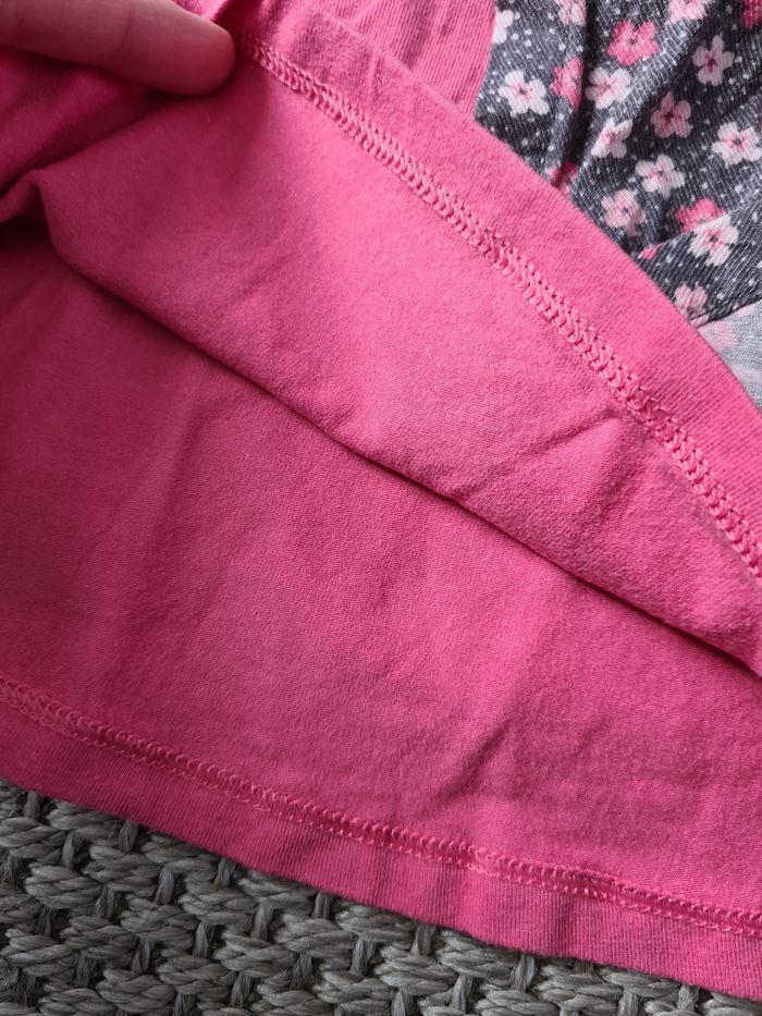 Robe blouse rose motif fleurs - 12 mois - photo numéro 7