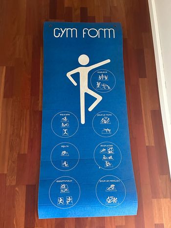 Tapis de sport bleu