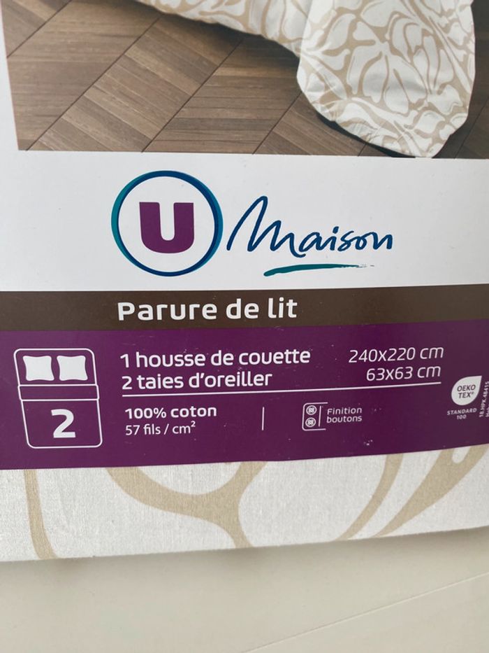 Jolie parure 2 personnes 100 % coton - photo numéro 3
