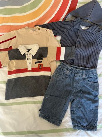 Tenue garçon taille 3 mois sergent major, okaidi obaibi, sucre d’orge