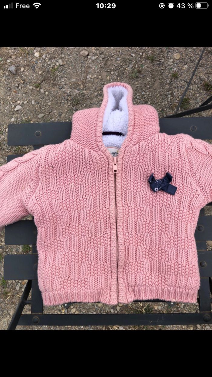 Veste moumoute fille