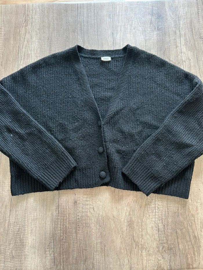 Gilet pull court noir