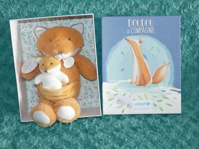 Doudou renard et son bébé unicef Doudou et compagnie 🦊Neuf