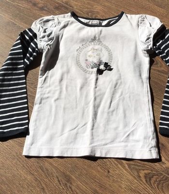 Tee-shirt blanc et noir Orchestra 8 ans