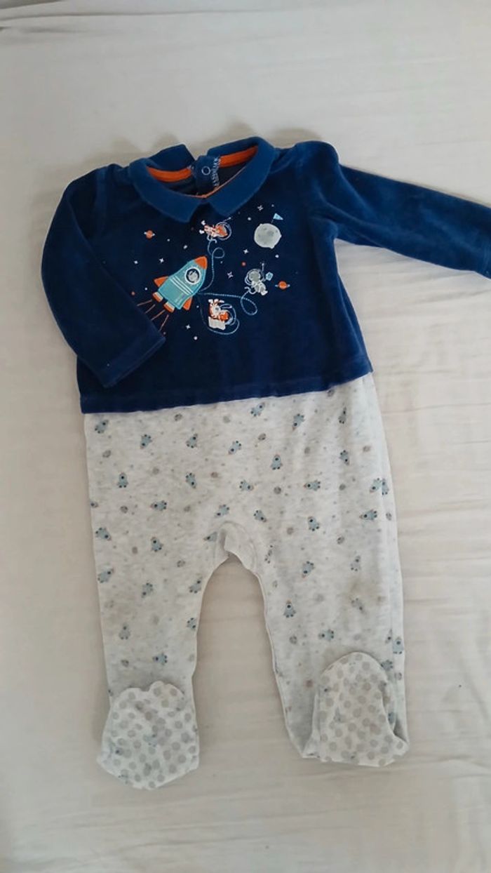 Pyjama velours 18m sergent major
