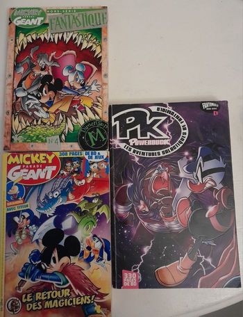 Livre Mickey géant et PK puwerduck.