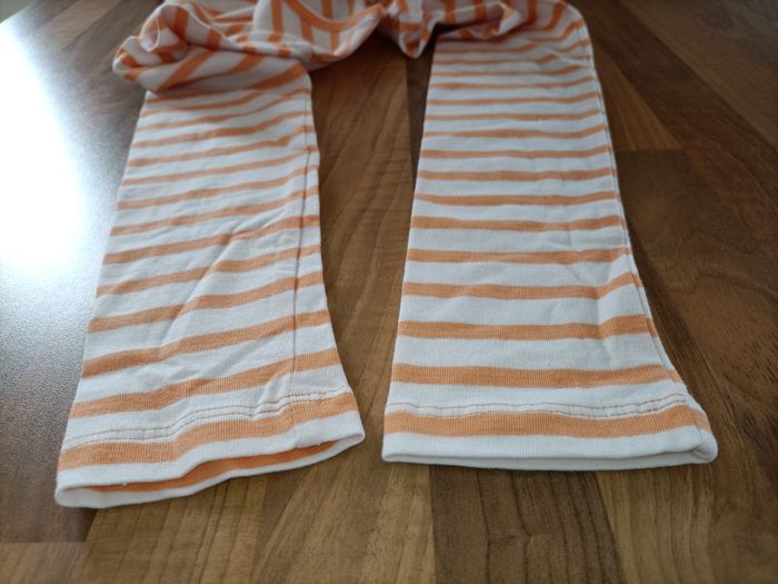 Robe légère manches longues 10-12 ans rayé blanc et orange - photo numéro 8