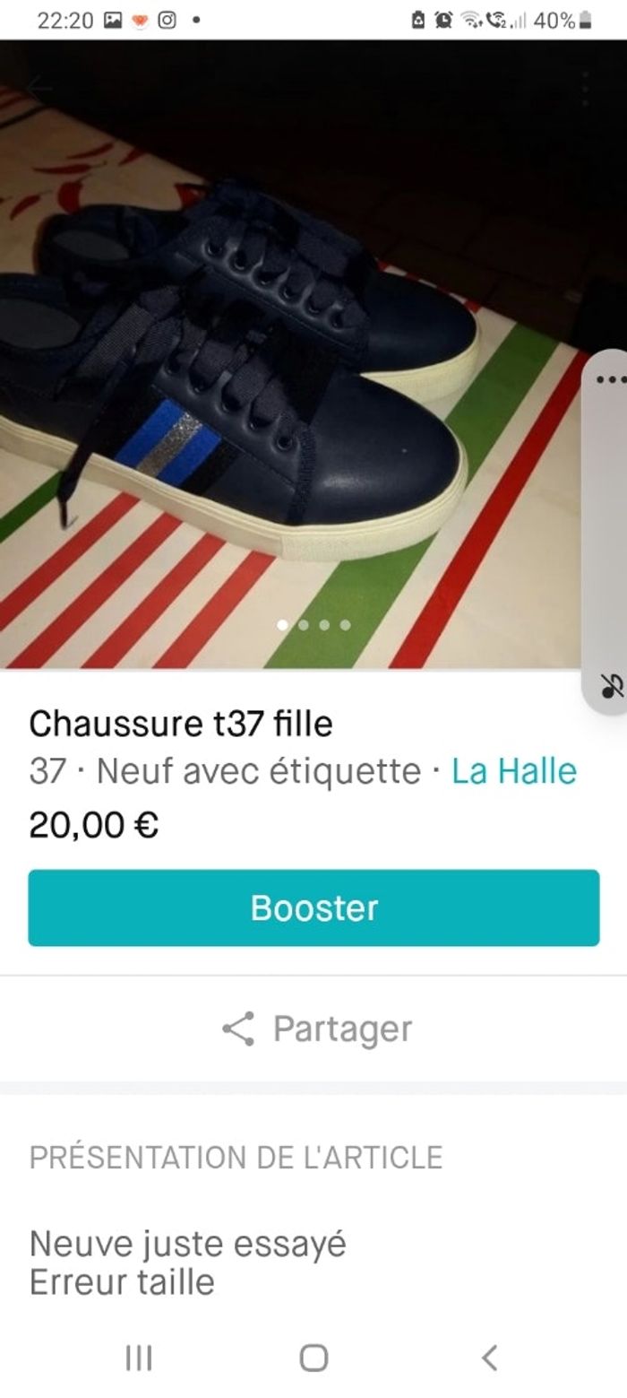 Chaussures fille t37