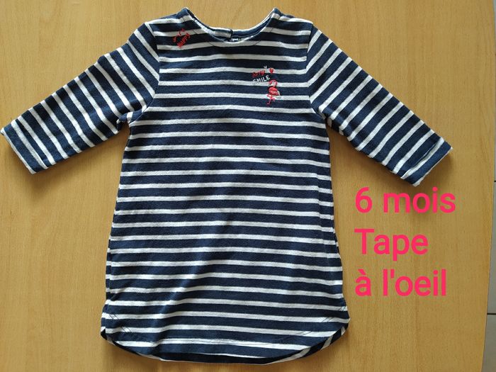 Robe marinière 6 mois Tape à l'oeil
