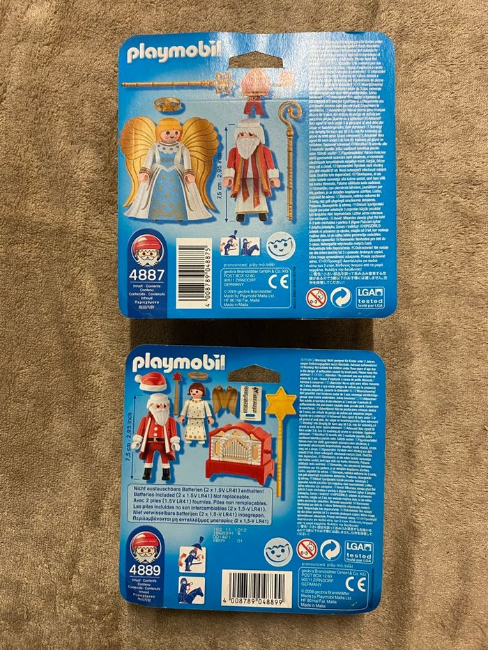 Lot de 2 Playmobil pere noël / ange Nicolas neufs