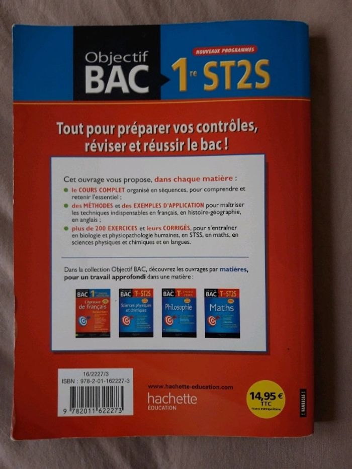 Livre Hachette 1ère bac st2s - photo numéro 2