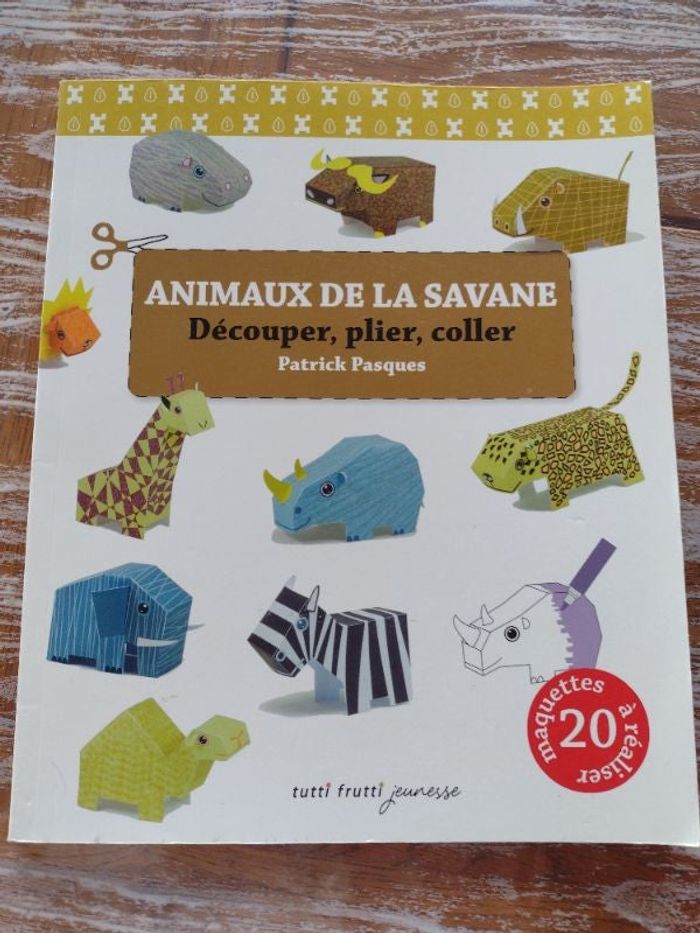 Animaux de la savane Découper plier coller