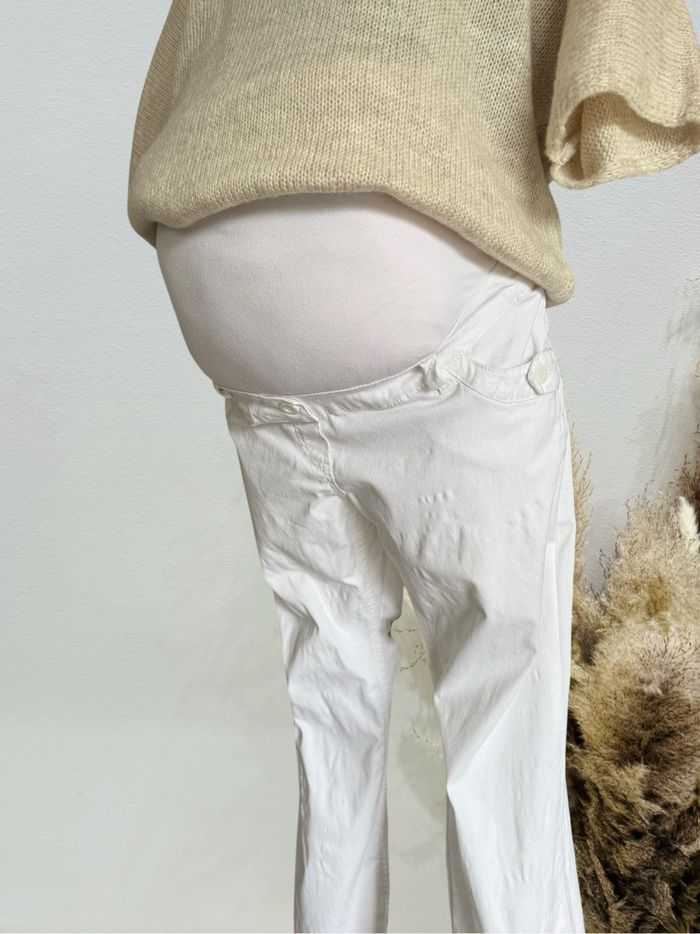Jeans blanc de grossesse femme enceinte colline by verbaudet 38/M - photo numéro 2
