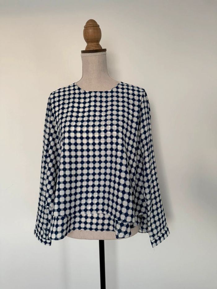 Chemise camisa blanc volant blouse fluide Camilia Overhemd folder Blusa Camicetta femme woman