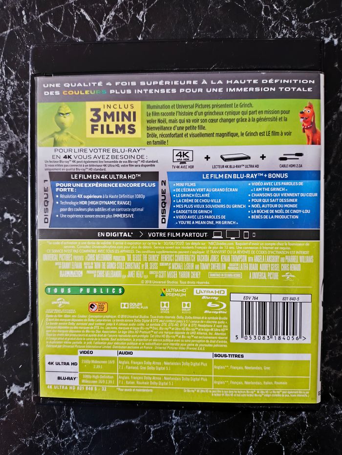 Le Grinch (2018) en 4k Blu-ray - photo numéro 2