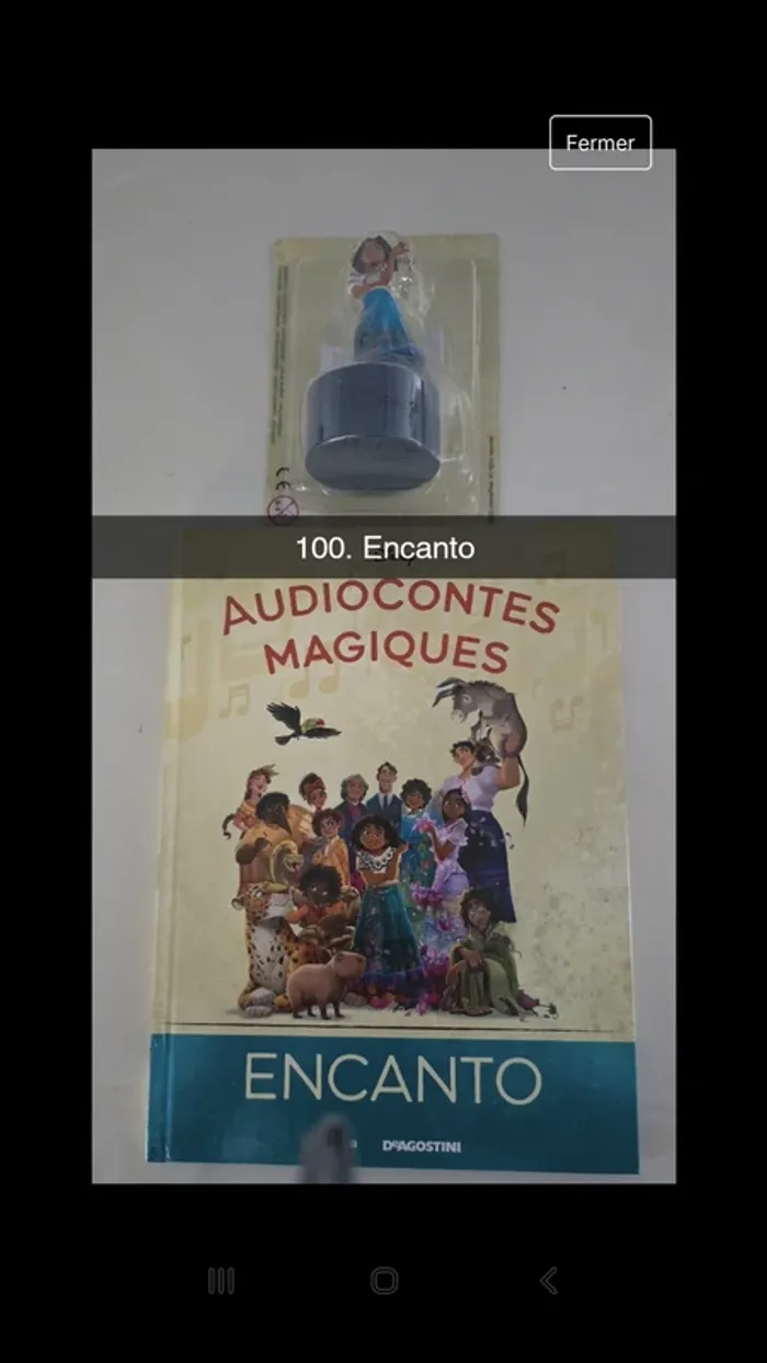 No100 lumineuse audioconte Magique disney deagostini livre+figurine audio conte compte