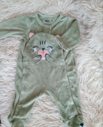 Pyjama velours naissance Gémo 💚🌼