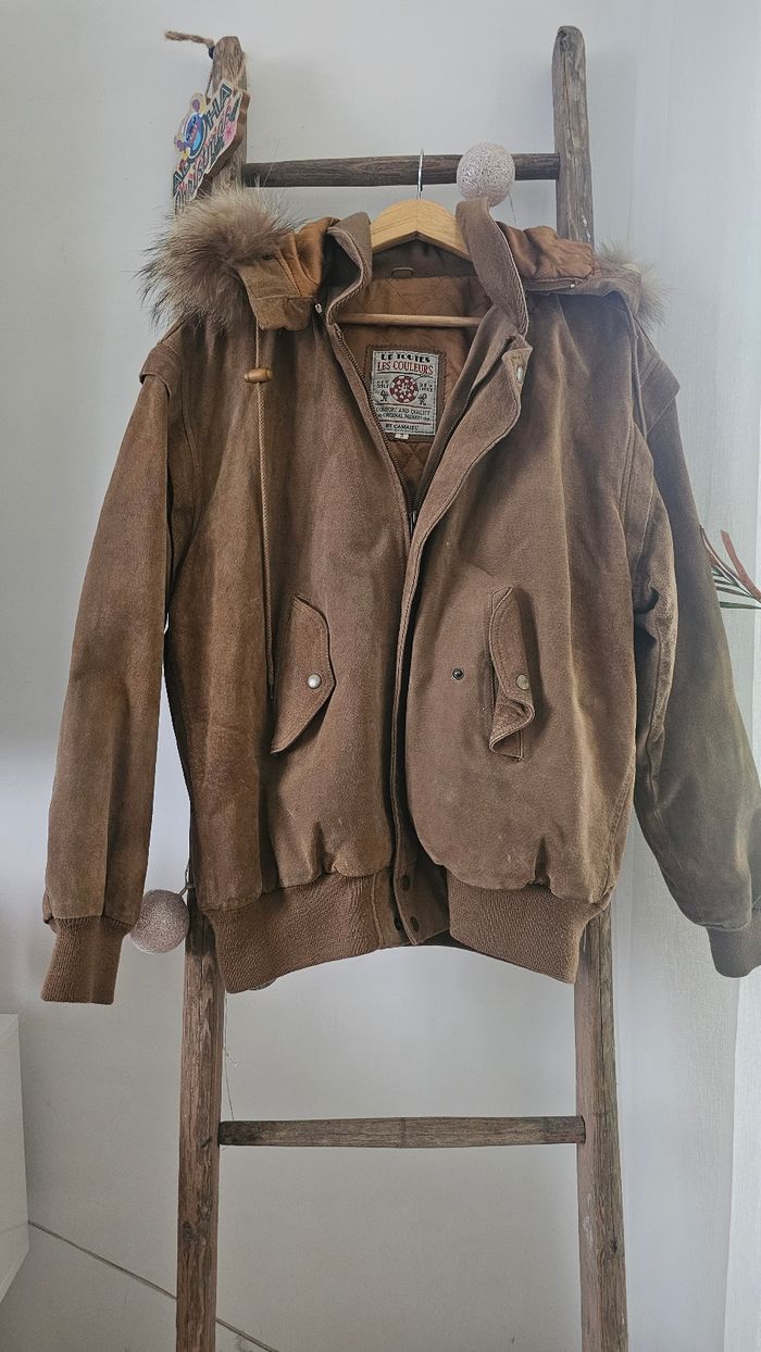 Manteau Vintage en cuir taille 38 M