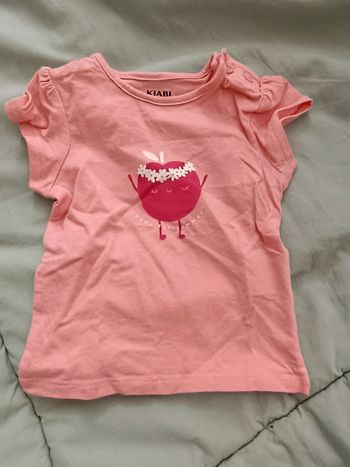 Tee shirt manches courtes rose corail