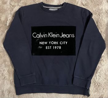 Sweatshirt Calvin Klein Bleu Marine Homme Taille XL Calvin Klein