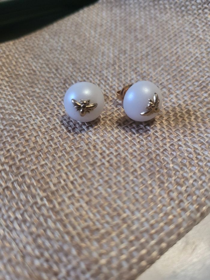Boucles d'oreilles upcyclé avec jolis boutons - photo numéro 2