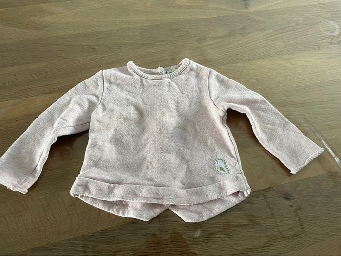 Pull rose poudré tape à l’œil 6 mois