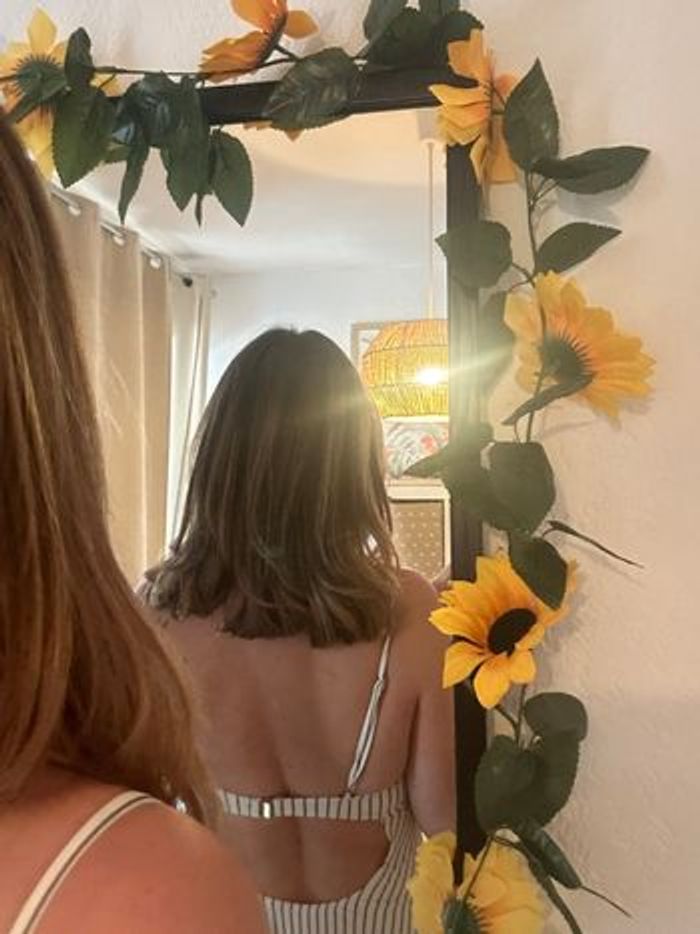 Body maillot de bains à rayures blanc et vert - photo numéro 2