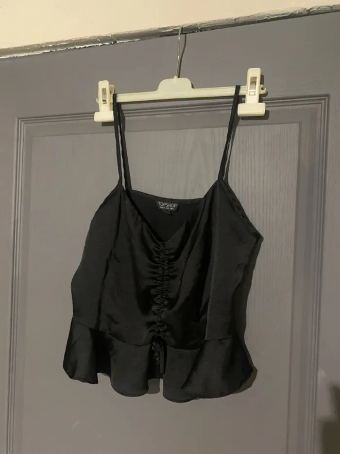 Top noir satiné Top Shop - Taille 34