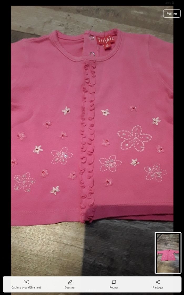 Tee shirt manche longue rose - photo numéro 2