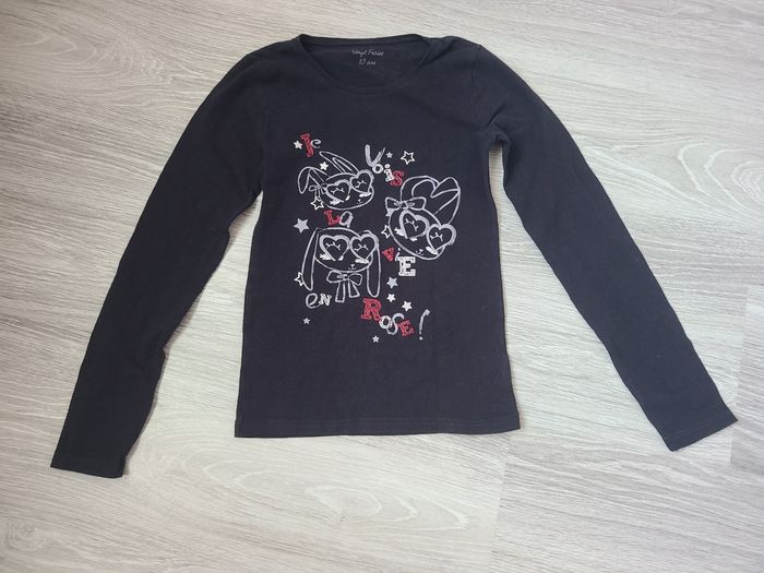 T-shirt manches longues 
Vinyl Fraise  10 ans