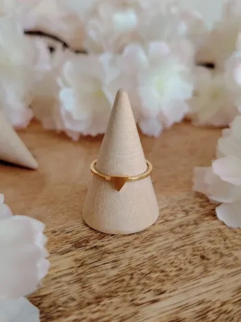 Bague minimaliste en acier inoxydable doré
