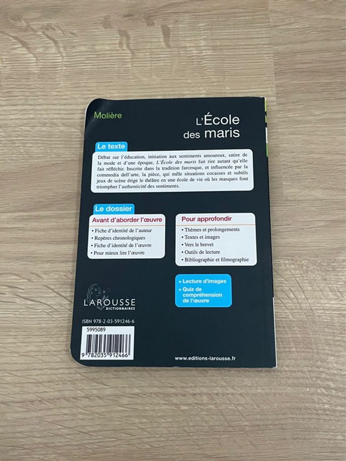 Livre L’école des maris de Molière - photo numéro 2