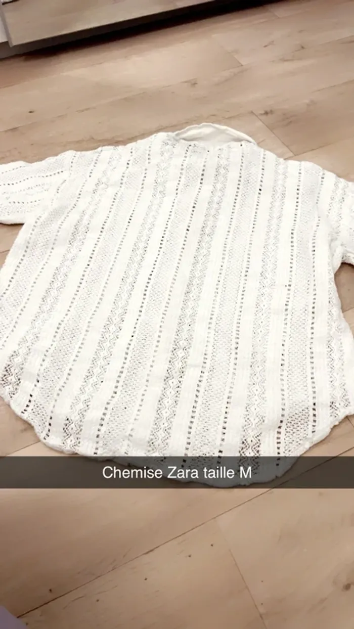 Chemise Zara blanche taille M porter 1 fois - photo numéro 3