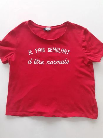 Tee-shirt fille rouge Taille M Jennyfer