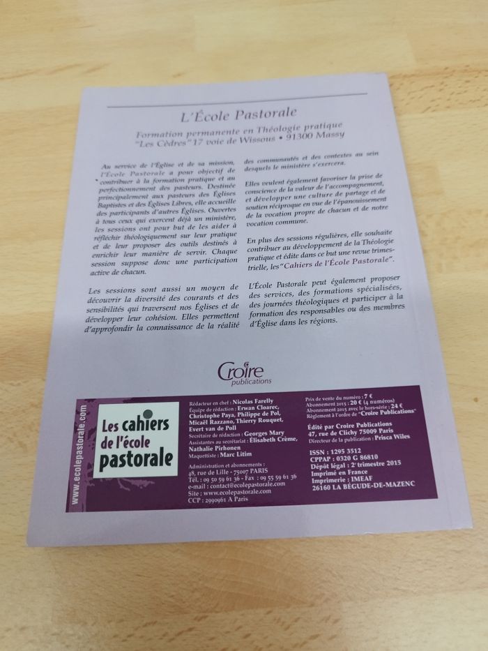 Les cahiers de l’école pastorale - photo numéro 2