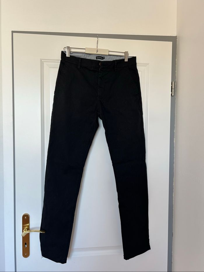 Pantalon chino noir homme taille 40 in extenso