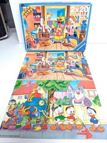 Double Puzzle Disney vintage 1988 Duck Tales , la bande à picsou 
 2x20 pièce complet 