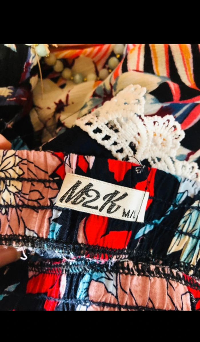 🌸🌿Short estival Fleuri avec dentelle Multicolor floral lace summer shorts🌿🌸 - photo numéro 5